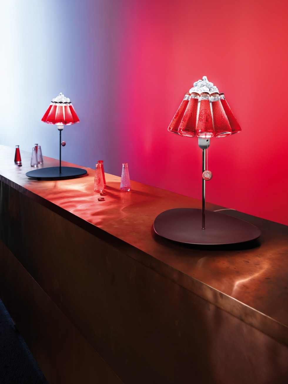Contemporary table lamps for a bedroom red